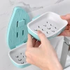 Creative no-hole, seamless leaf soap box, double-layer draining soap box, and green ivy leaf hollowed-out toiletry soap box Application Scenario
